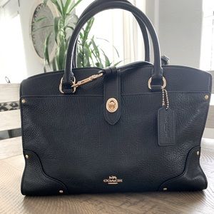 Coach Mercer 30 Sat Black Purse
